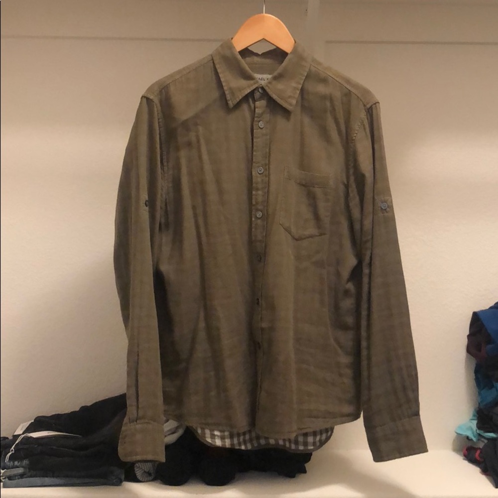 Michael Kors Green Button Up (M)
